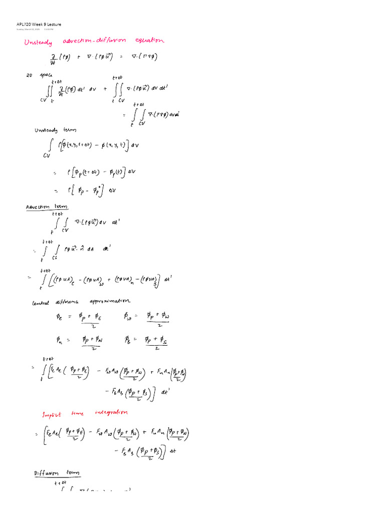 APL720 Week 9-11 Lecture Notes | PDF