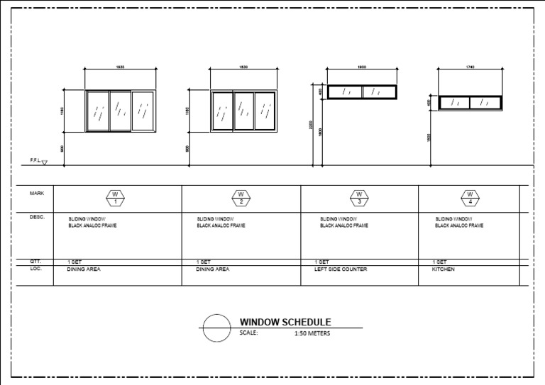 Sliding Window Schedule for Dining Area | PDF