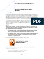 Using Rac Parallel Instance Groups