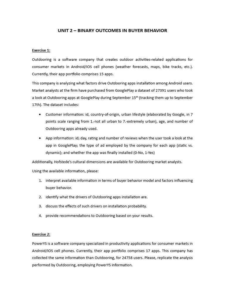 U2 Exercises | PDF