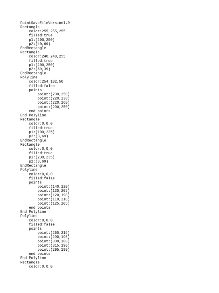 Paint Save File Version 1.0 Details | PDF