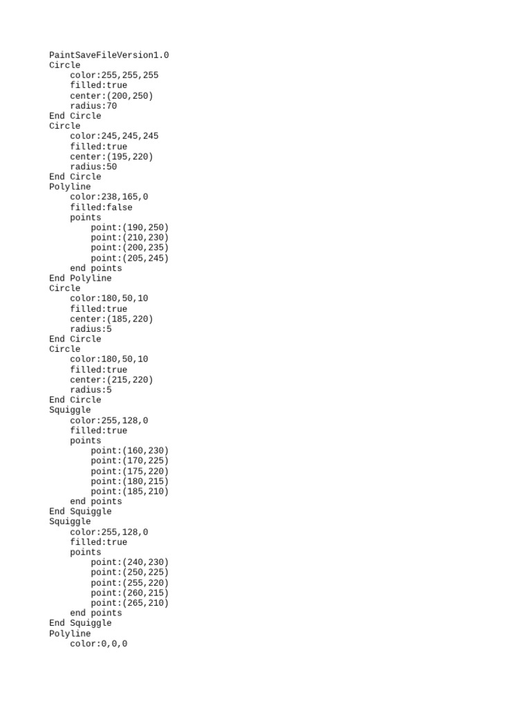 Paint Save File Version 1.0 Details | PDF
