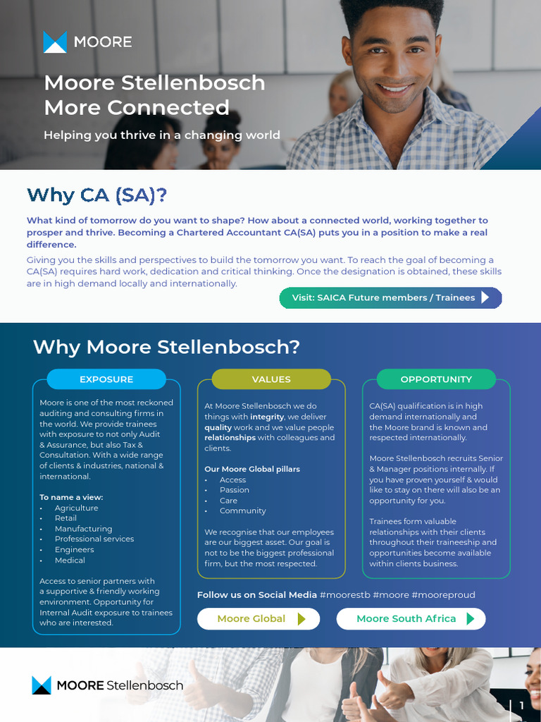 Moore Stellenbosch CA(SA) Traineeship Guide | PDF | Business