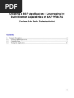 Creating A BSP Application - Purchase Order Details Display - v1