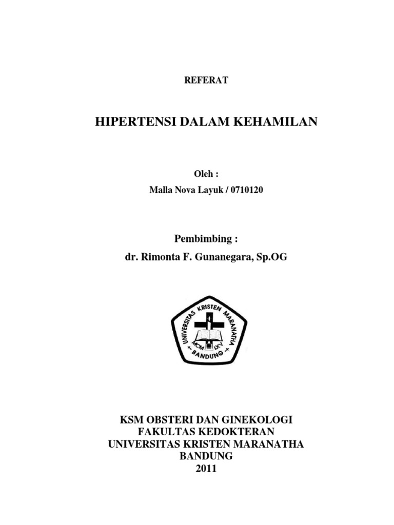 Hipertensi Dalam Kehamilan Pdf