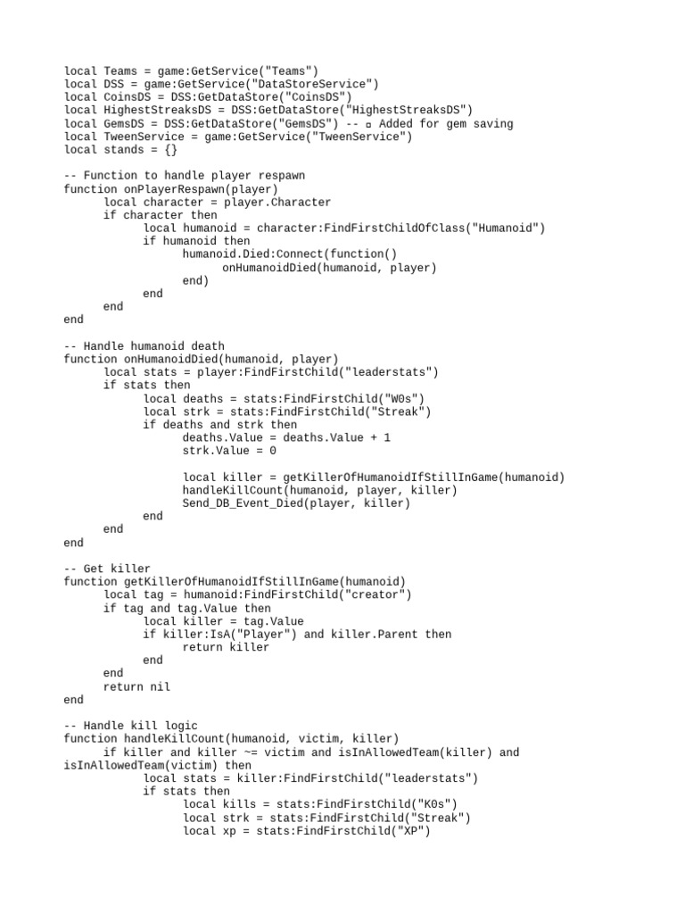 Player Leaderstats Management System | PDF | Software | Computing