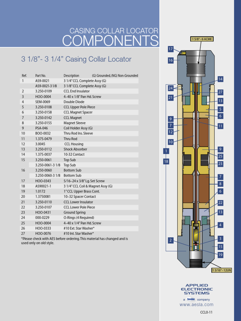 Casing Collar Locator Components List | PDF | Electrical Equipment ...