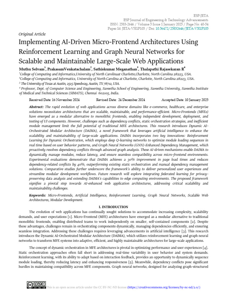 AI-Enhanced Micro-Frontend Architecture | PDF | Artificial Intelligence ...