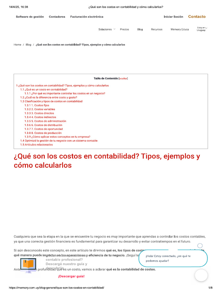 Clasificacion de Los Costos | PDF