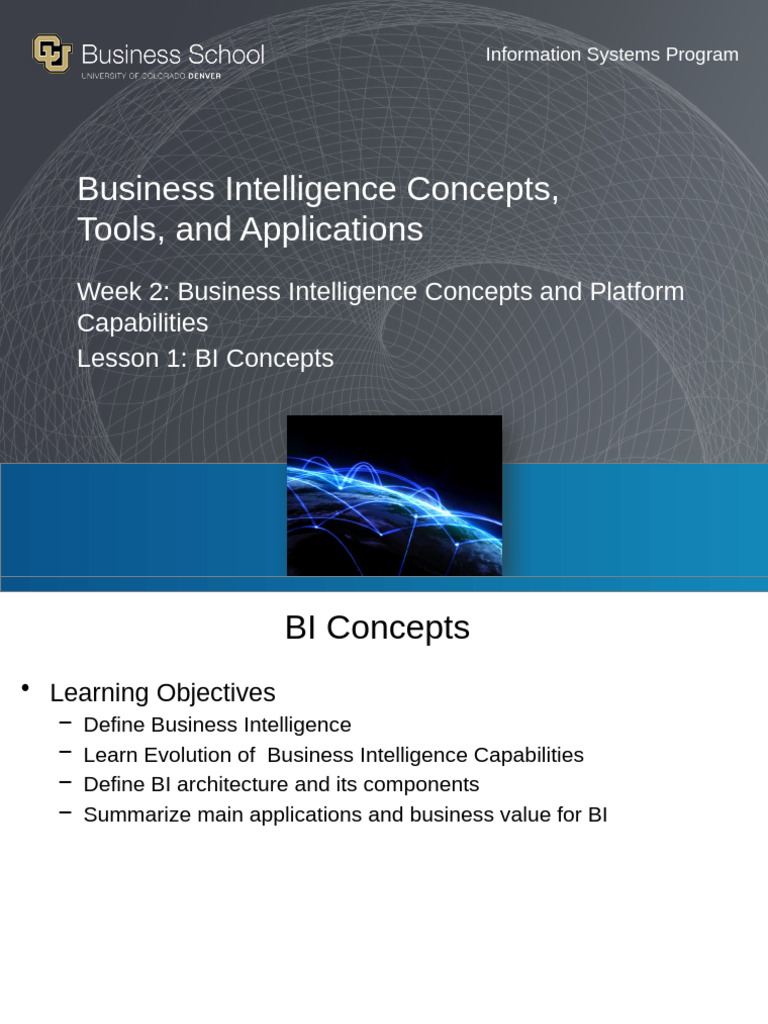 Business Intelligence Concepts Overview | PDF | Business Intelligence ...