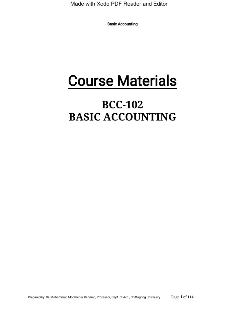 Basic Accounting Principles Overview | PDF | Debits And Credits ...