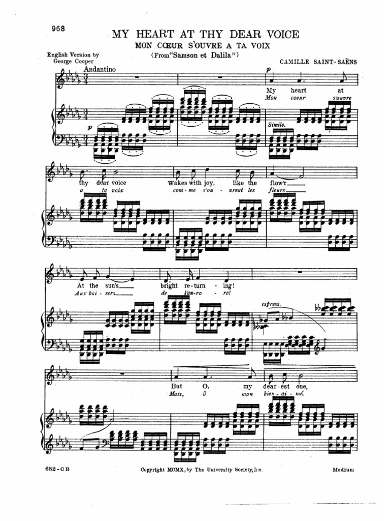 Mon Coeur S Ouvre A Ta Voix Pdf