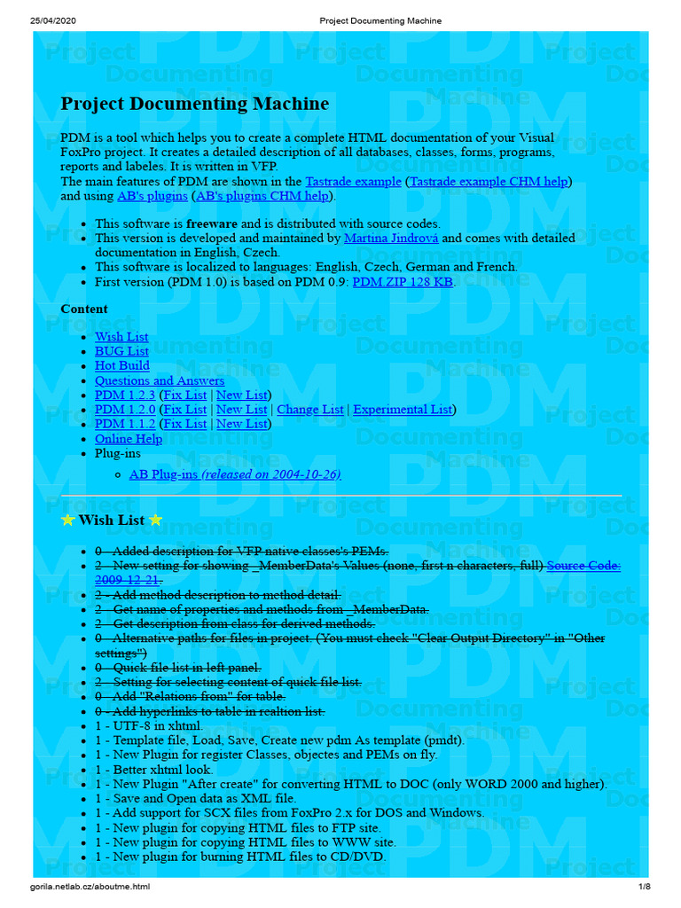 Project Documenting Machine: Freeware | PDF | Html | Computer File