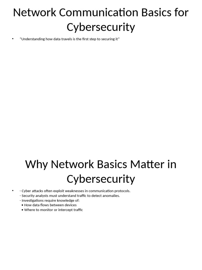 Network Basics for Cybersecurity | PDF | Computer Network | Osi Model