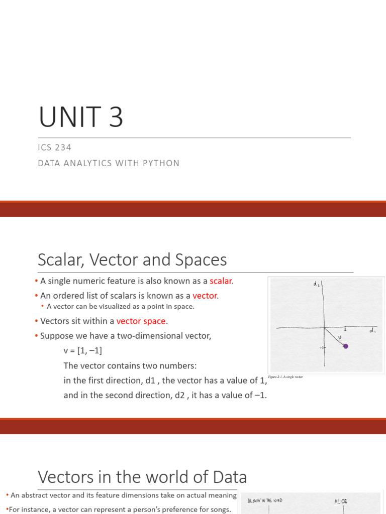 Data Analytics: Vectors and Binarization | PDF | Euclidean Vector ...