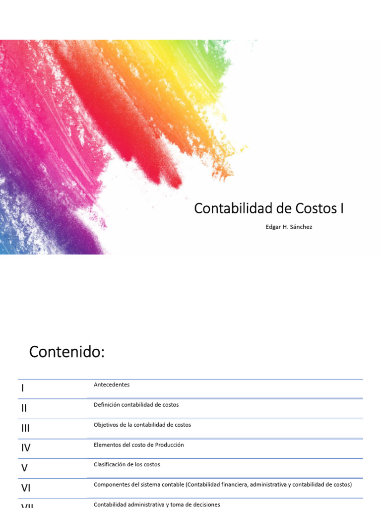 I. Contabilidad de Costos I Generalidades | PDF | Contabilidad ...