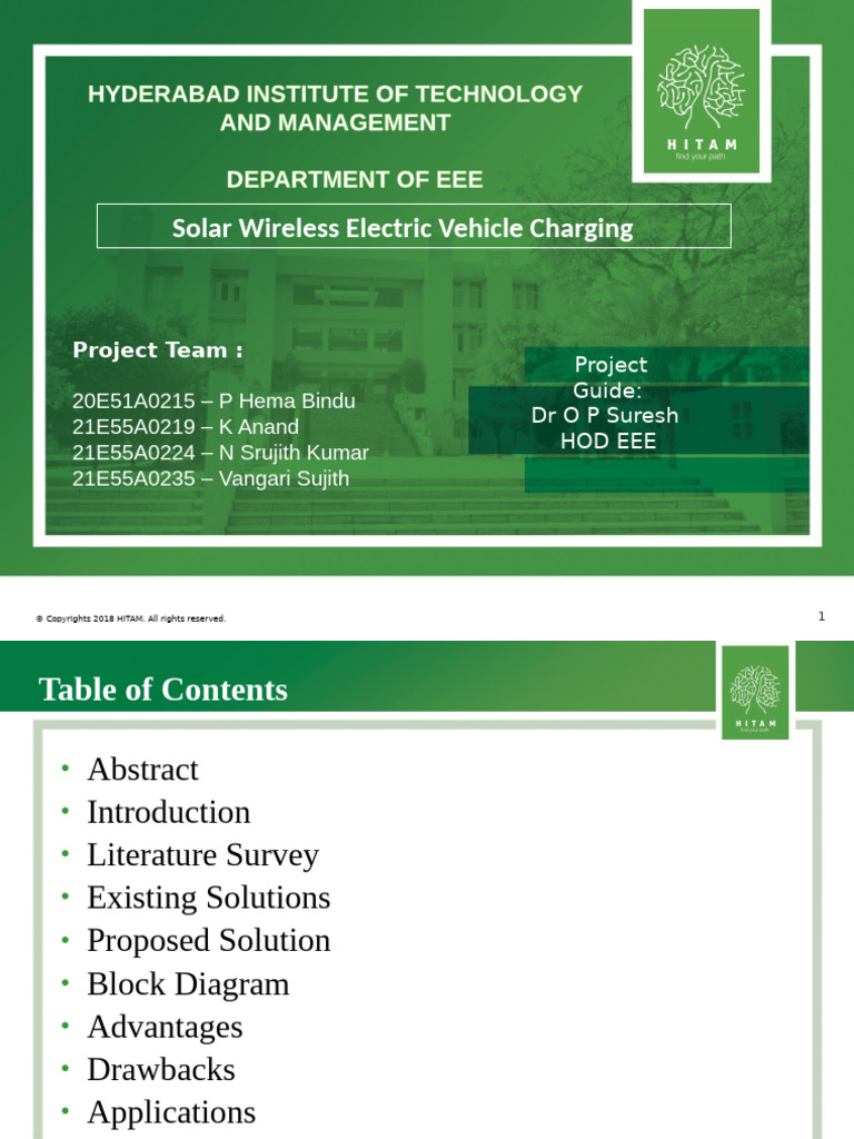 Solar Wireless EV Charging System Report | PDF | Rectifier | Direct Current