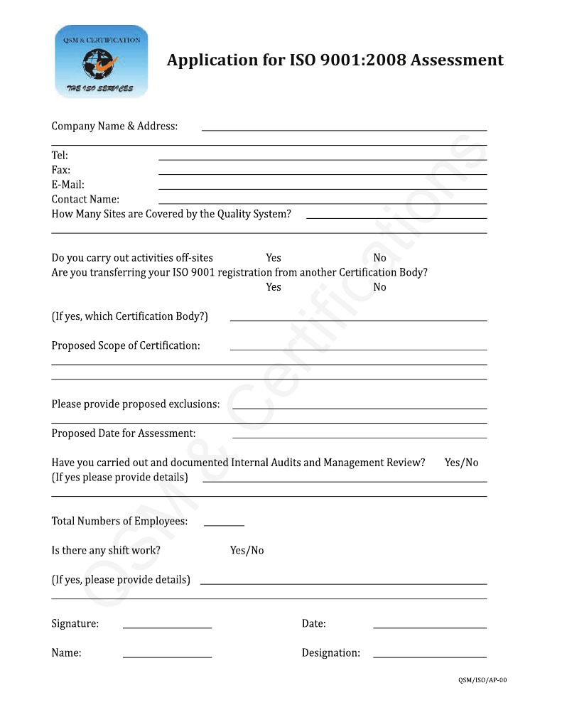 Application & Quotation Form | PDF