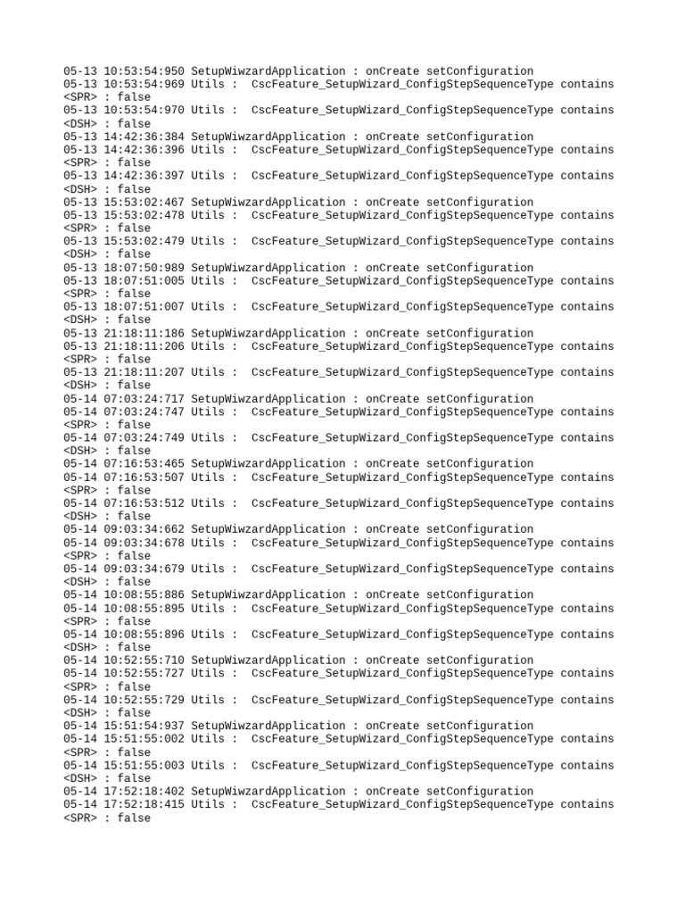 Setup Wizard Configuration Logs | PDF
