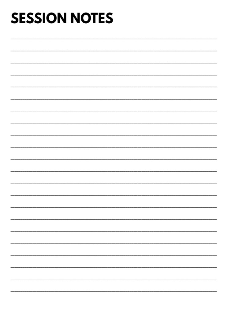 Session Notes Overview | PDF