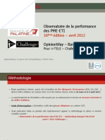 Observatoire de La Performance Des PME-ETI Avril-16ème Éd