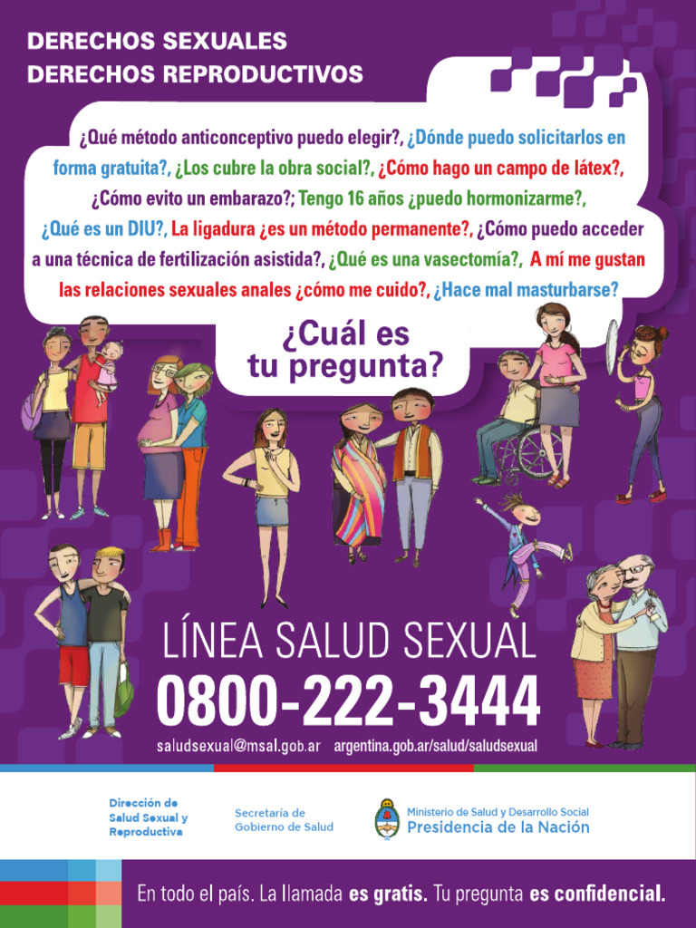 Afiche 0800 Derechos Sexuales y Reproductivos | PDF