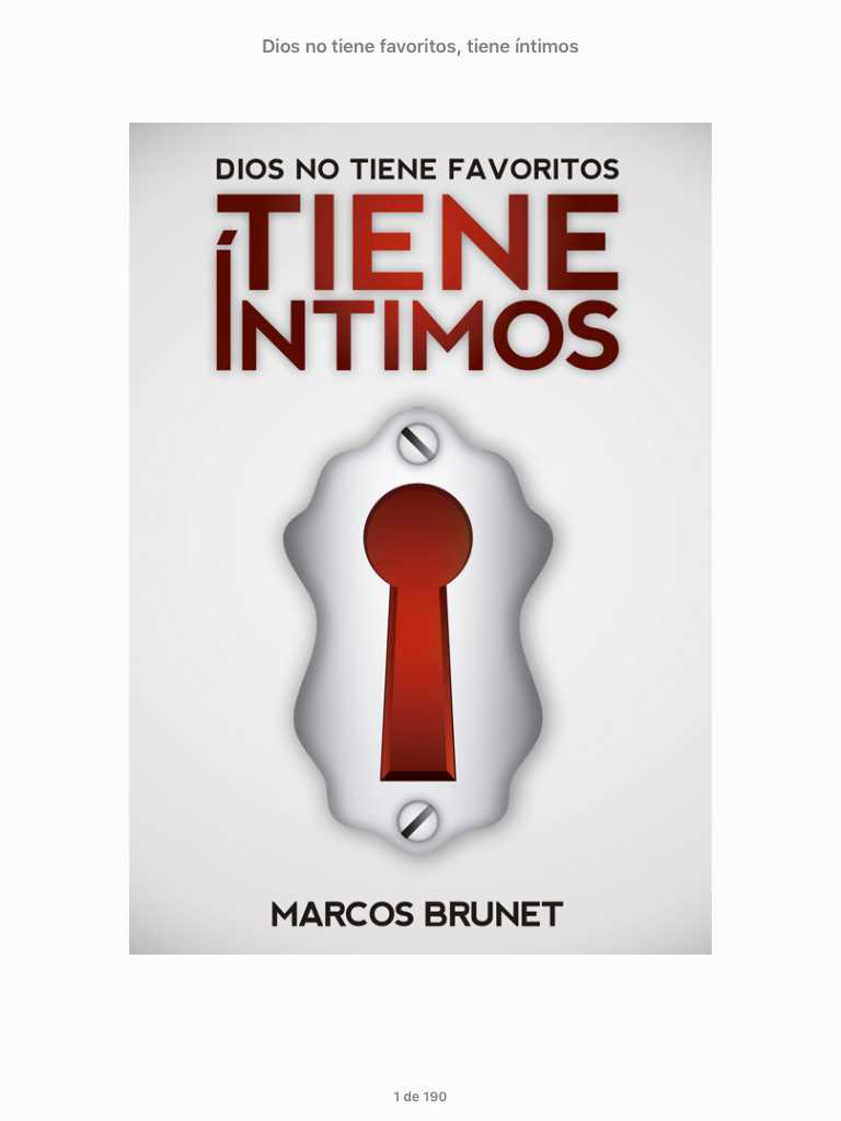 Dios No Tiene Favor Itos Tiene Intimos Marcos Brunet PDF Version 1 | PDF