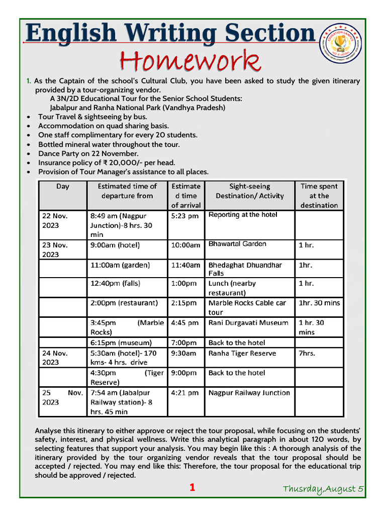 English Homework | PDF