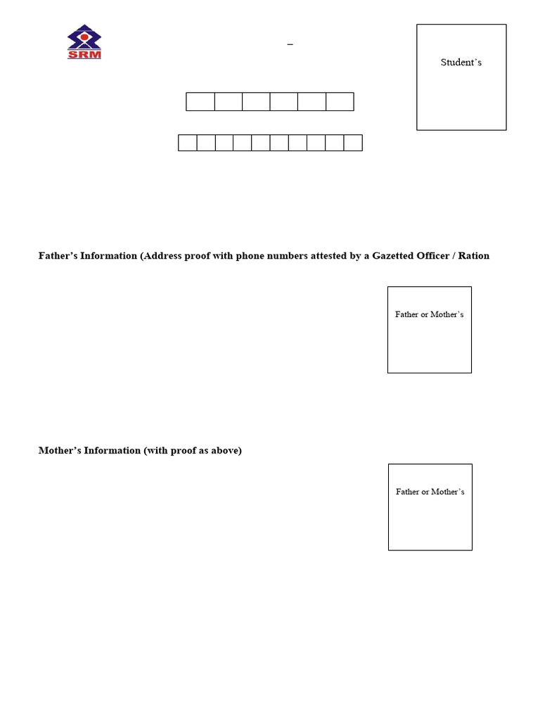 SRM Hostel Fee Declaration Form | PDF | Government And Personhood