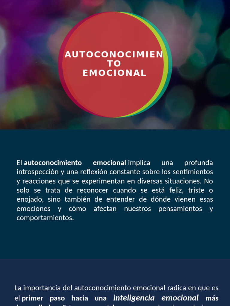 Autoconocimiento Emocional: Clave para el Éxito | PDF | Las emociones ...