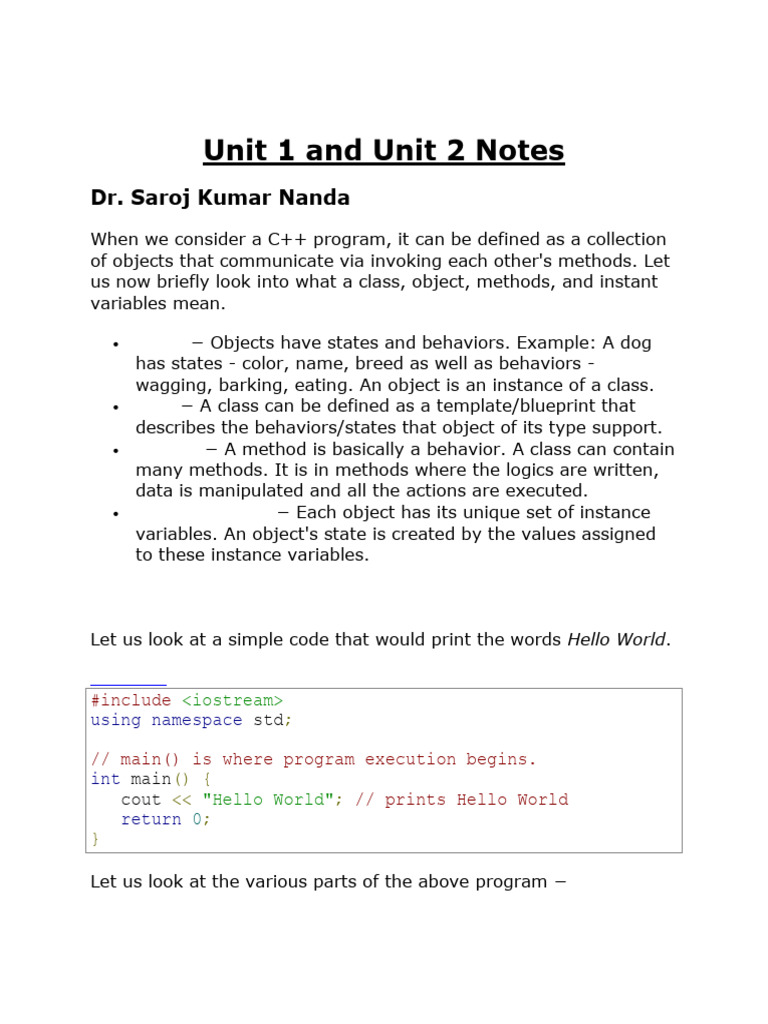 C++ Programming Basics and Concepts | PDF | Parameter (Computer ...