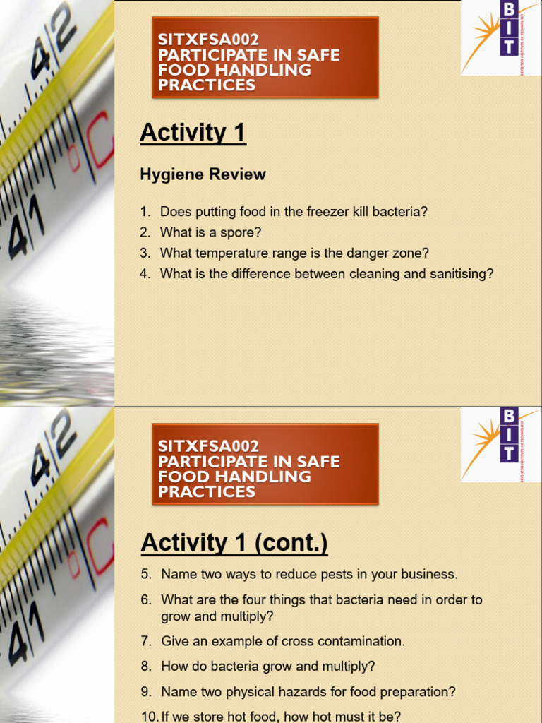 Safe Food Handling Practices Guide | PDF | Food Safety | Thermometer