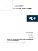 Assignment Int-402 Modern Web Programming: Submitted By: Nikhil Seth 10803307