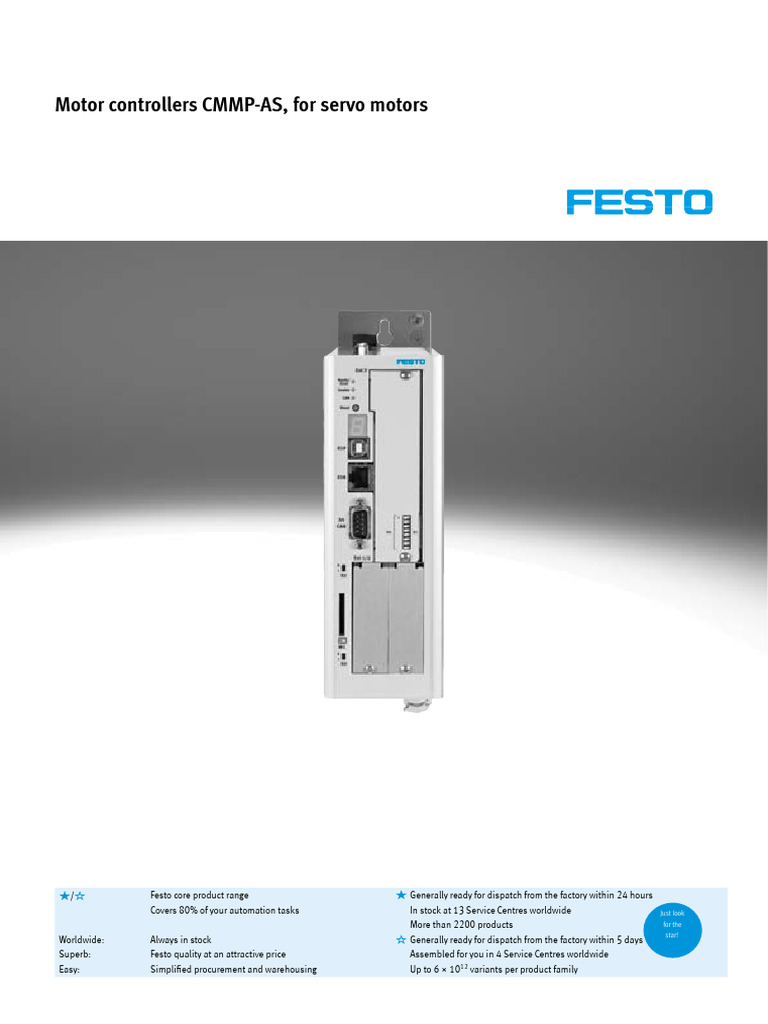 Festo CMMP-AS Motor Controllers Overview | PDF | Electrical Engineering ...