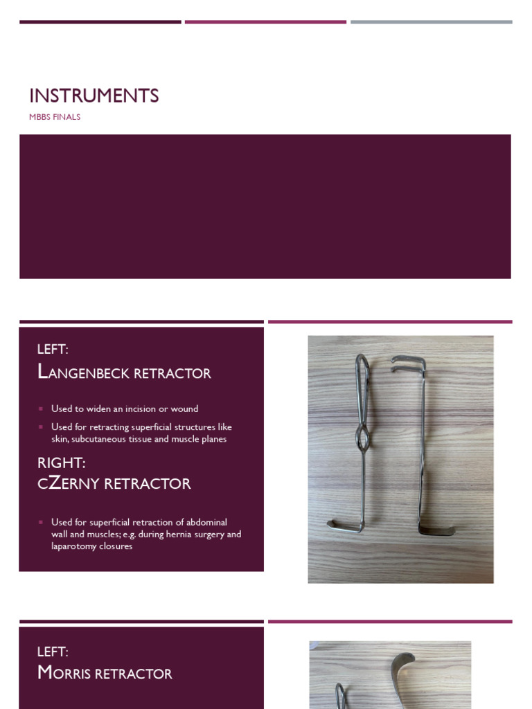 Surgical Instruments for Medical Procedures | PDF | Surgical Suture ...