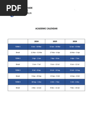 UNSW Academic Calendar 2026 | PDF