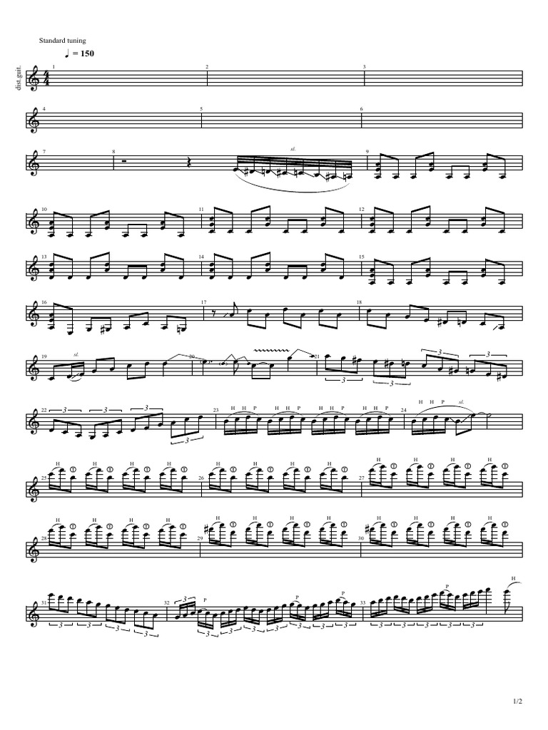 Standard Tuning Guide for Guitar | PDF