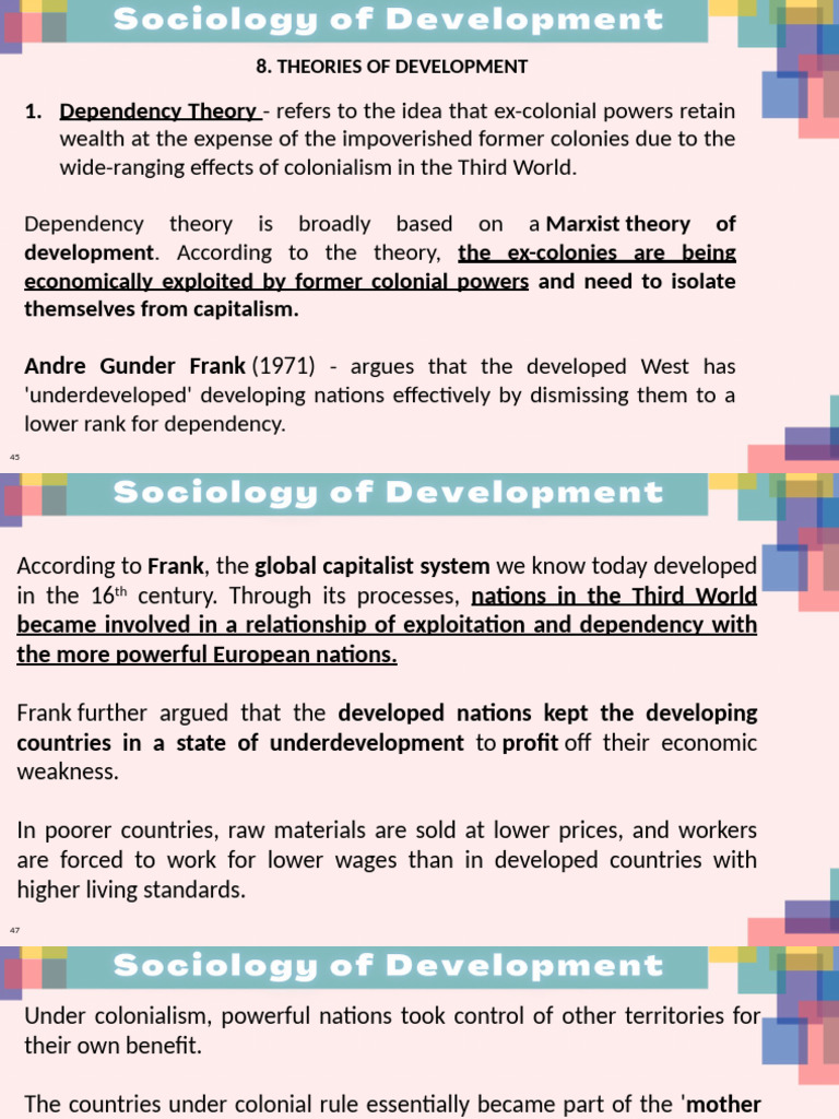Theories of Development Explained | PDF | World Systems Theory | Positivism