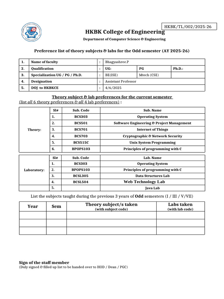CSE Subject Preferences AY 2025-26 | PDF | Chess | Chess Theory