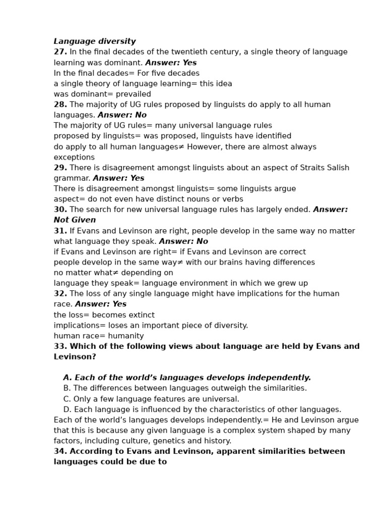 Language Diversity Insights and Challenges | PDF | Linguistics ...