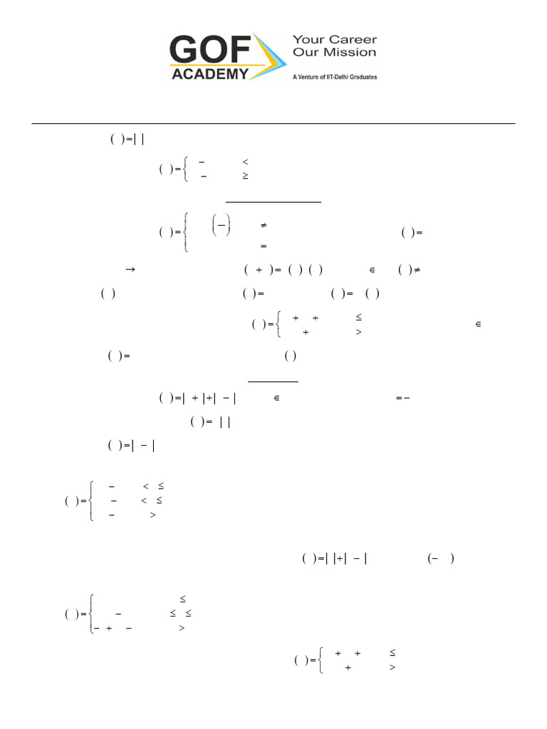12 Differentiability at A Point Worksheet - 5 | PDF | Function ...