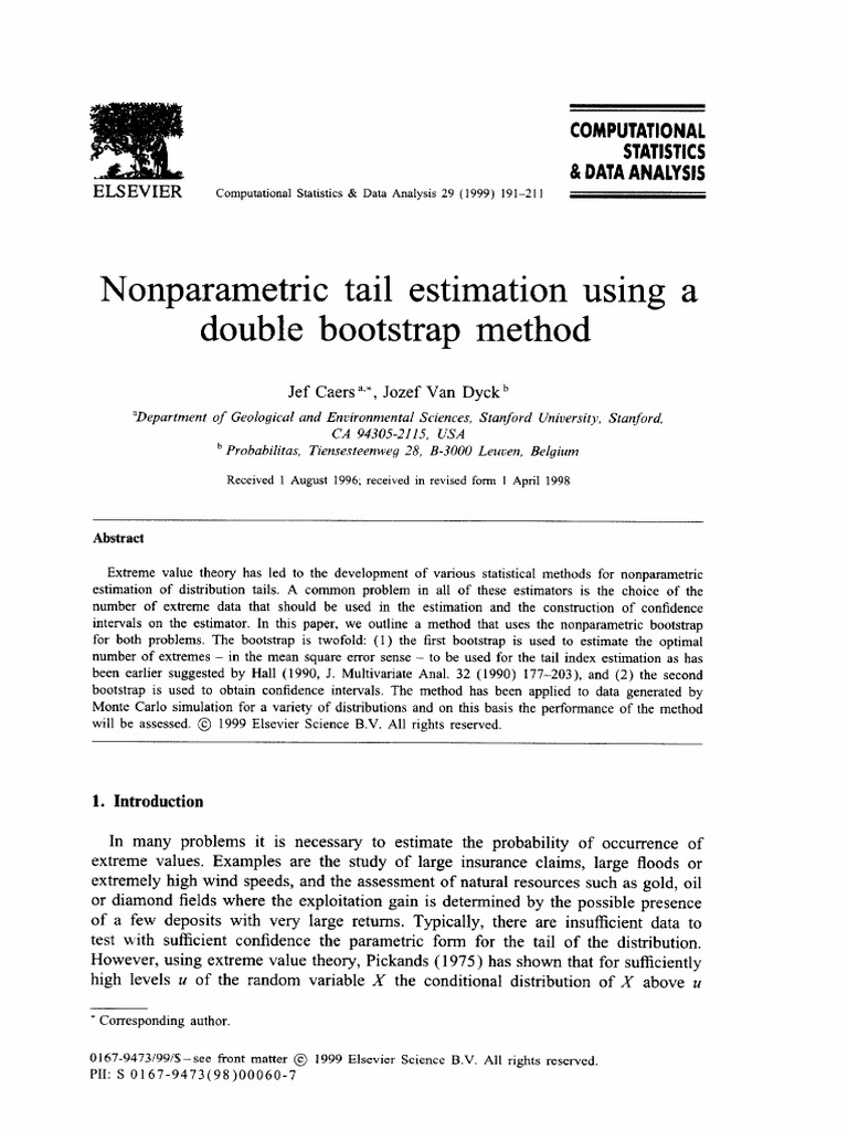 Nonparametric Tail Estimation | PDF