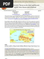 Download Security Threats in the Sahel and Beyond AQIM Boko Haram and al Shabaab by NATO Civil MIlitary Fusion Centre Archive SN90144099 doc pdf