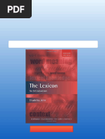 Murphy M Lynne Lexical Meaning | PDF | Lexicon | Word