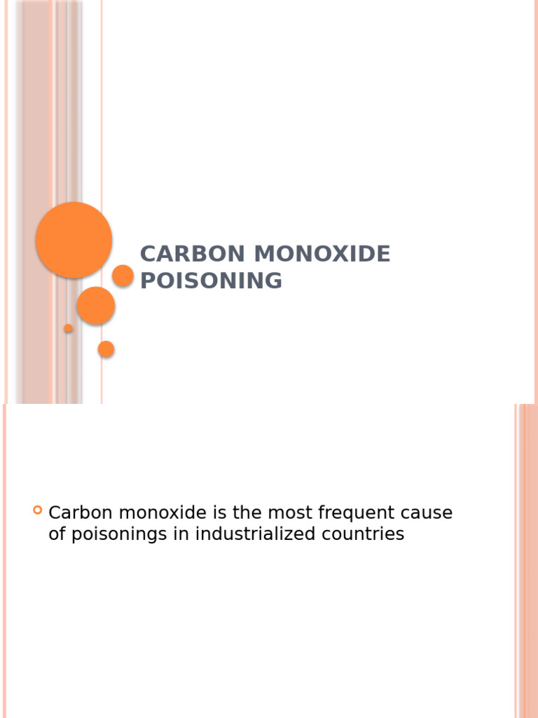 Carbon Monoxide Poisoning Overview | PDF | Cyanide | Carbon Monoxide