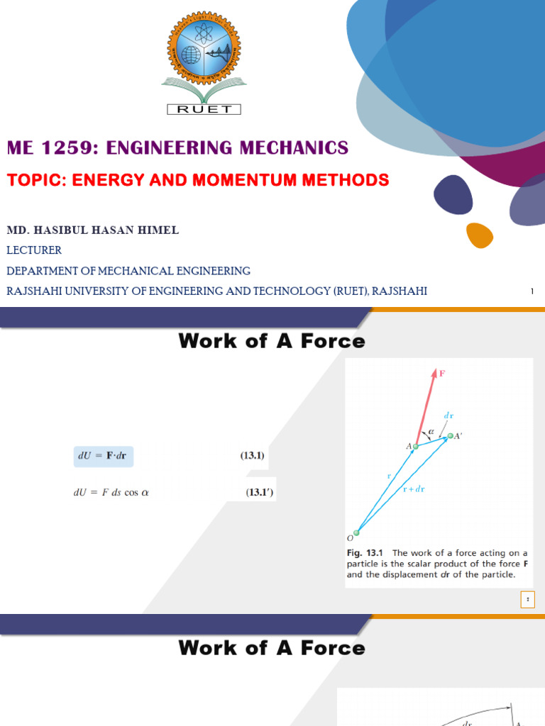 Dynamics Chapter 13 (1st Part) | PDF