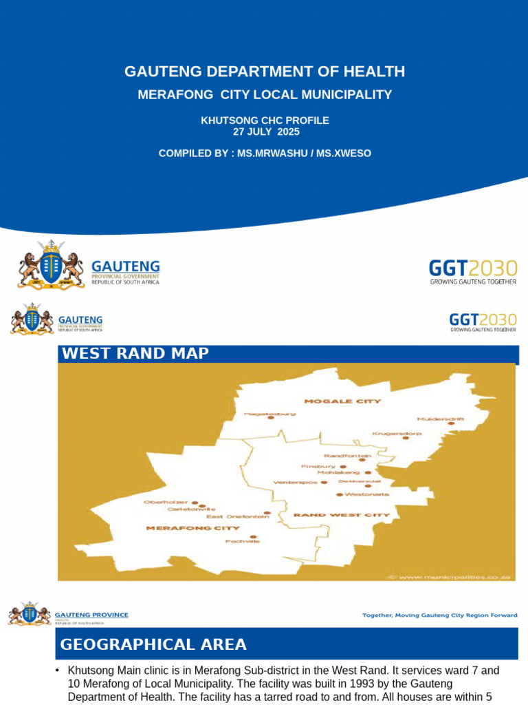 Khutsong Main Clinic Overview 2025 | PDF | Health Professional | Public ...