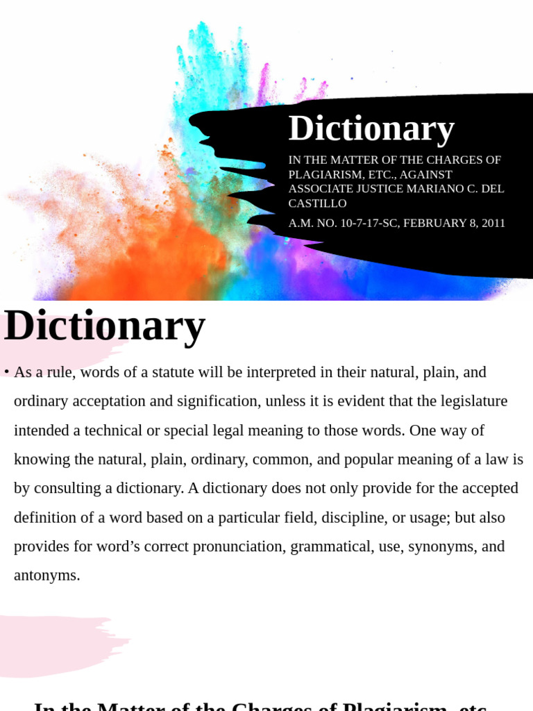 Dictionary - StatCon Reporting | PDF | Plagiarism | Dictionary