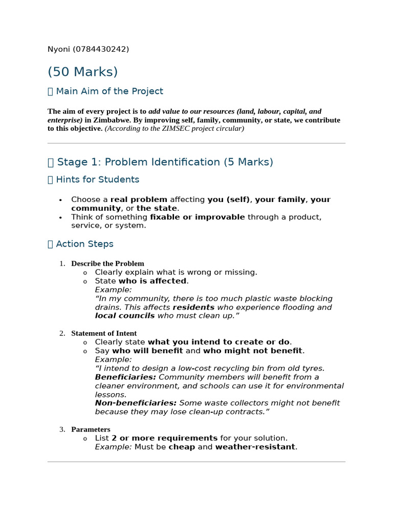 Zimbabwe Project Development Guide | PDF