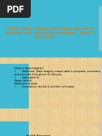 ALCOA++ Principles for Data Integrity | PDF | Life Cycle Assessment | Audit
